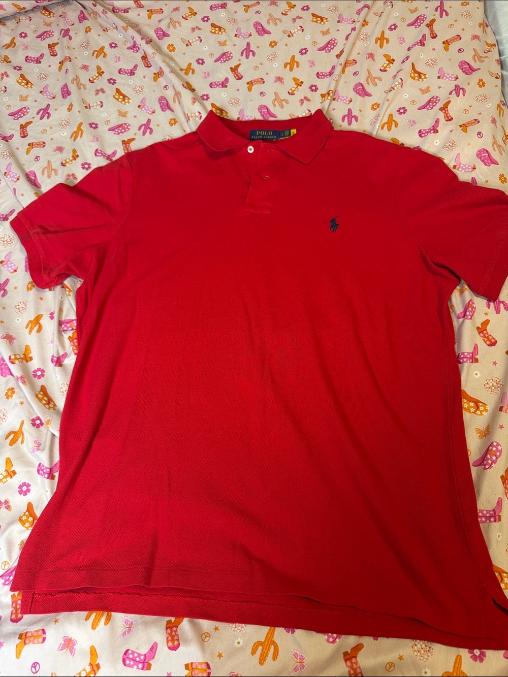 Polo by Ralph Lauren Red Polo Shirt with Navy Pony